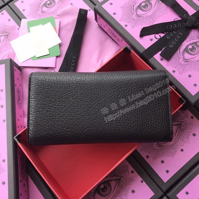 Gucci包 古馳新款女包 Gucci斜跨女包 Gucci鏈條包 570145黑皮  gdj1198